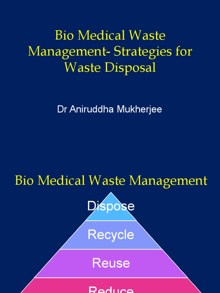 Bio Medical Waste Management PDF Waste Management Waste