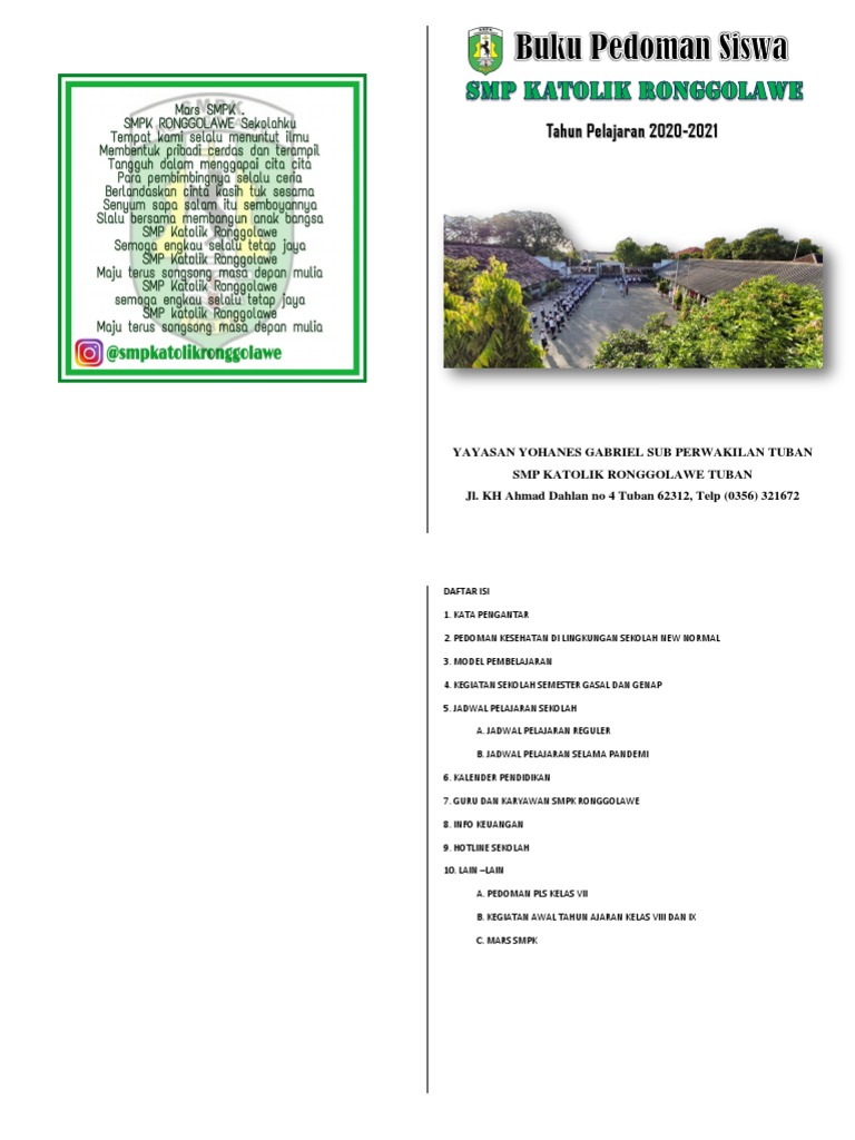Pedoman New Normal SMP Katolik Tuban | PDF