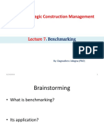 Strategic Construction Management Course Benchmarking Lecture