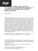 Capítulo. Mobility accesibility and social equity. a comparative and interdisciplinary empirical study in the metropolitan areas