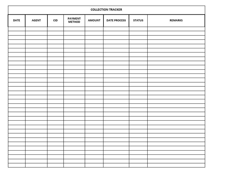 Payment Collection Tracker Overview | PDF