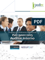 Brochure ISO 9001 Auditor Interno Online