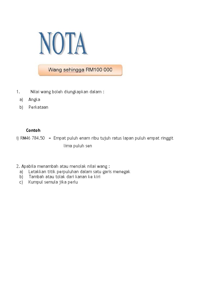 Tambah Dan Tolak Wang Pdf