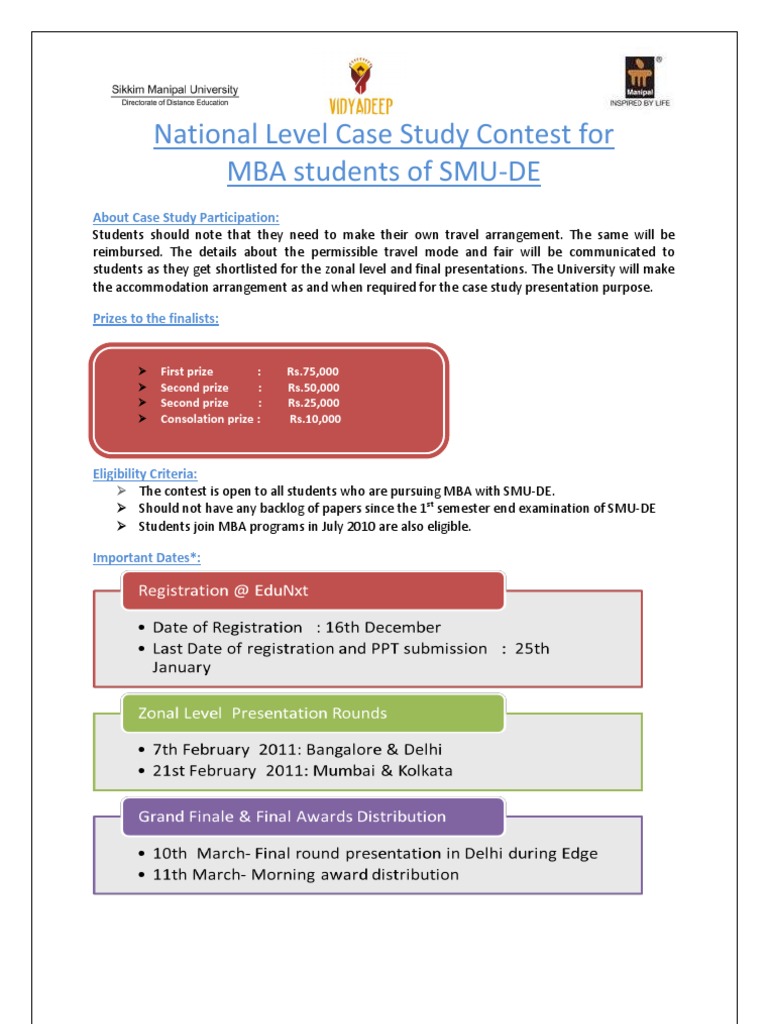 National MBA Case Study Contest 2023 | PDF | Business