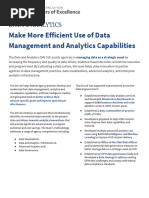 Make More Efficient Use of Data Management and Analytics Capabilities