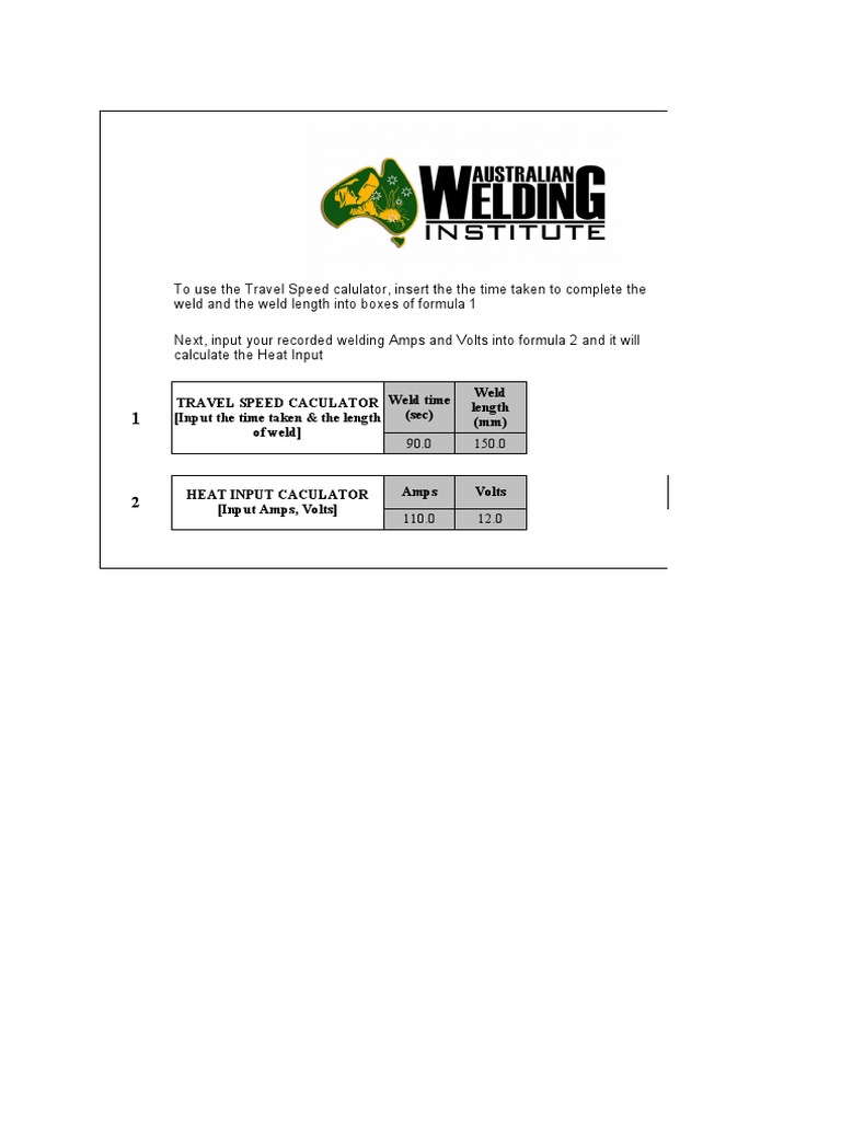 AWI Heat Input Calculator PDF