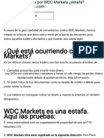 Tráders Afectados Por WDC Markets