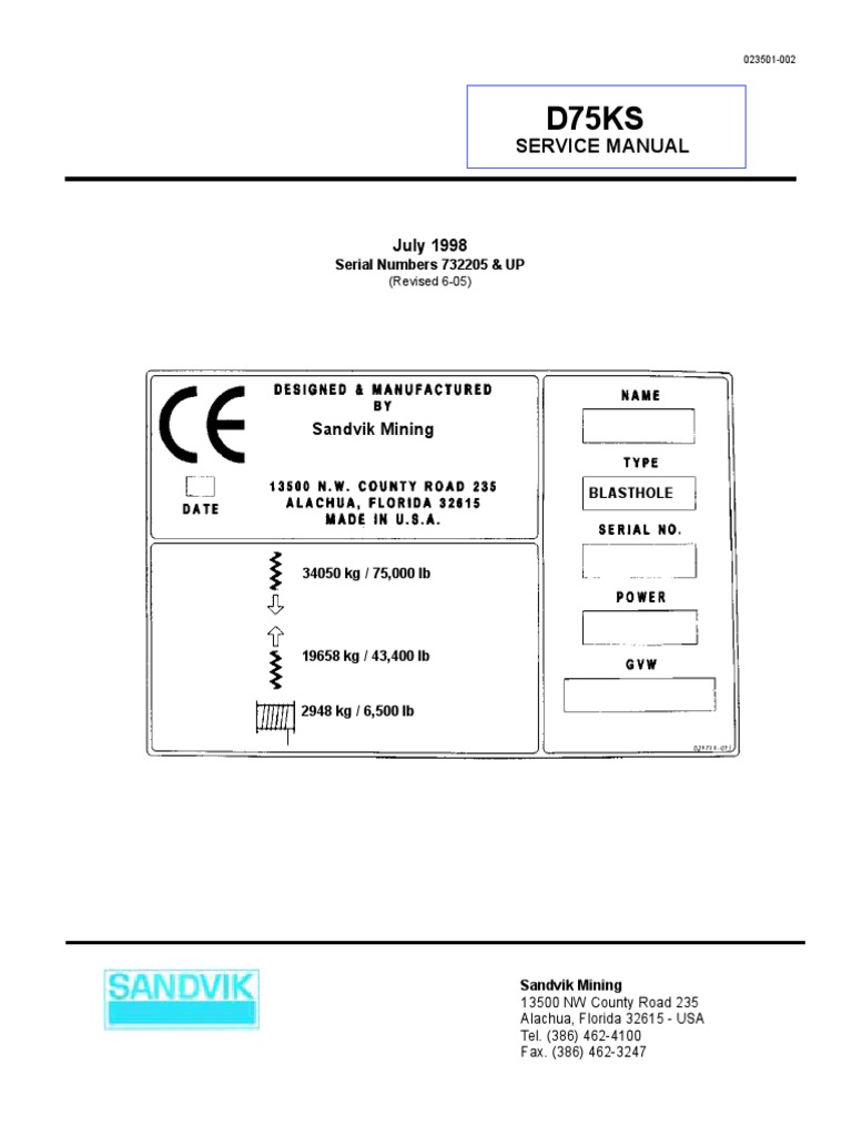 D75ks Manual Servicio Horsepower Lightning