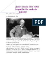 Cómo El Químico Alemán Fritz Haber Le Dio y Le Quitó La Vida A Miles de Personas