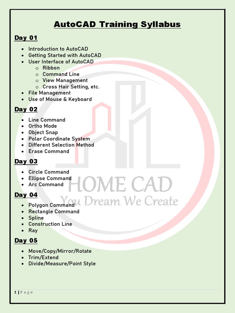 AutoCAD 2D Syllabus PDF Auto Cad Rectangle