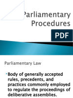 Parliamentary Procedures