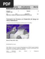 Formación de Vínculos y El Desarrollo de Apego en Niños Maltratados