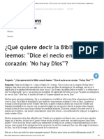 ¿Qué Quiere Decir La Biblia Cuando Leemos - Dice El Necio en Su Corazón - 'No Hay Dios' - GotQuestions - Org - Espanol