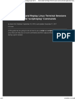 Record and Replay Linux Terminal Sessions