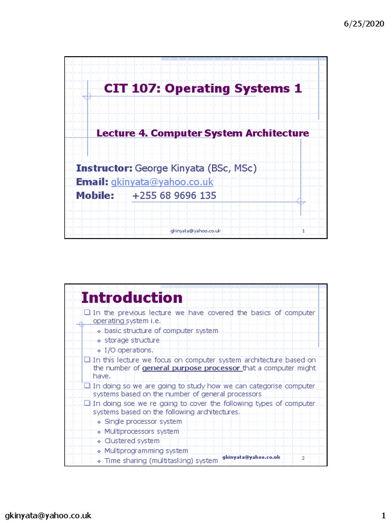 Computer System Architecture Overview | PDF | Command Line Interface ...