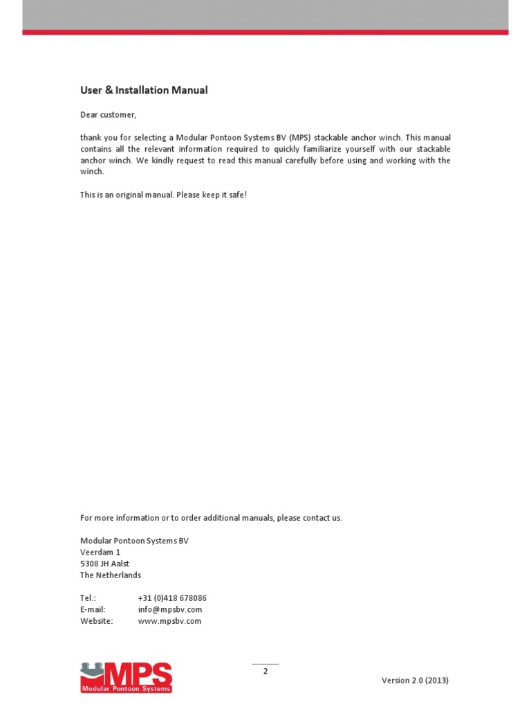 MPS - User Manual | PDF