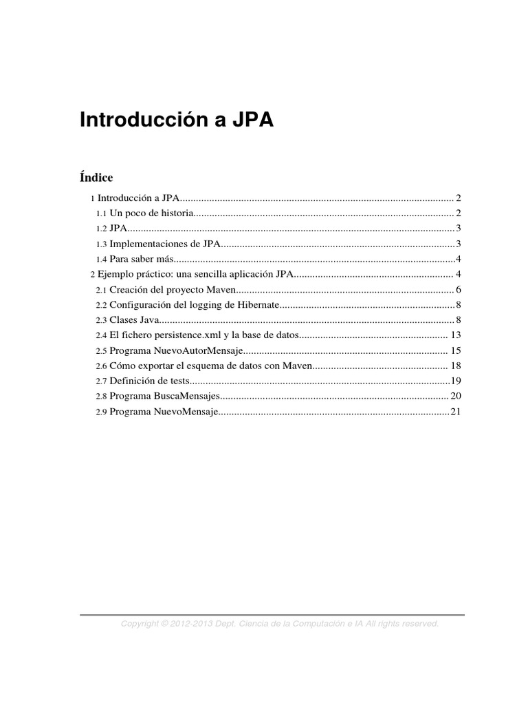 Sesion01-Introduccion A JPA | PDF | Enterprise Java Beans ...