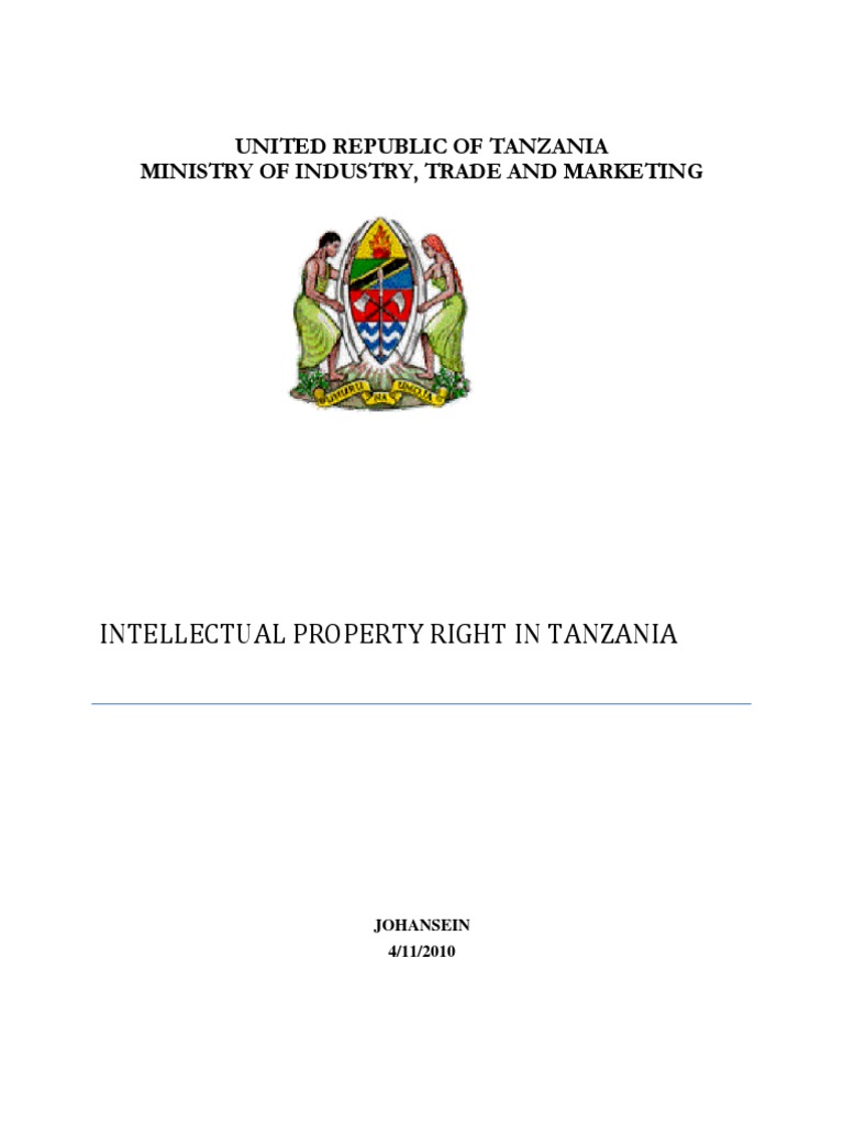 Intellectual Property Right in Tanzania United Republic of Tanzania