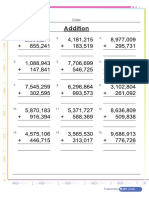 Addition Up To Millions Worksheet PDF