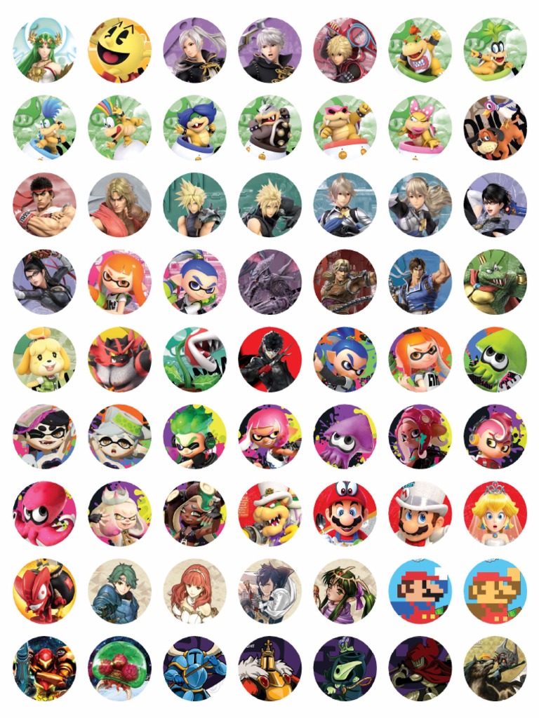 Amiibo Coin 1in Sheet - Coins 2 | PDF