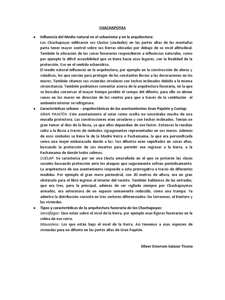 CHACHAPOYAS PDF Tierra