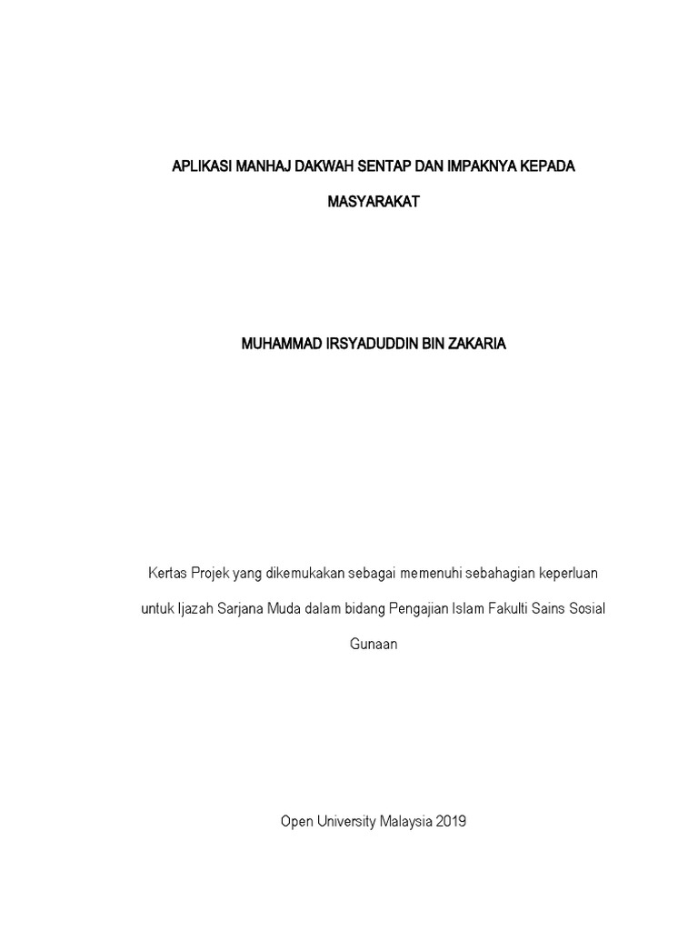 Laporan Penuh Tesis Din 2019 Pdf