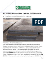 BS EN10025 Structural Steel Plate and Equivalent ASTM: Navigation