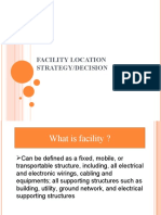 Facility Location Strategy/Decision