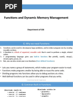 1.3 Functions and Memory Allocation