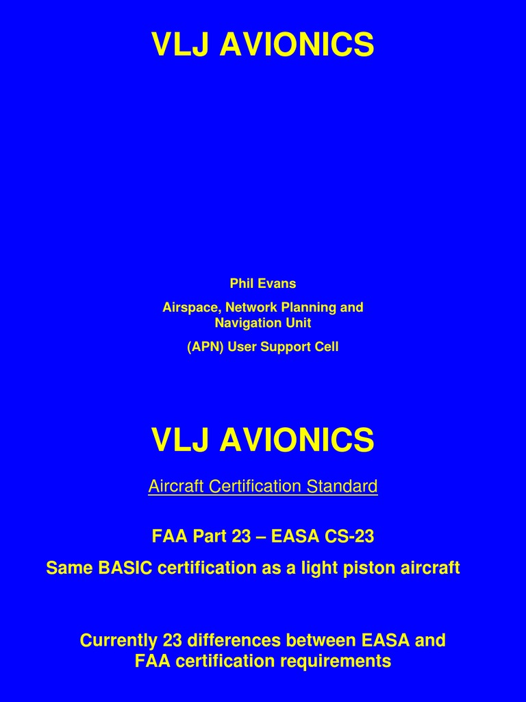 VLJ Avionics Certification and Compliance Guide | PDF | Avionics ...