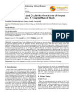 The Clinical Profile and Ocular Manifestations of Herpes