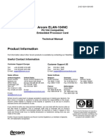 Arcom ELAN-104NC: PC/104 Compatible Embedded Processor Card Technical Manual