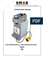 Instructions Manual: Electromechanical Tube Bending Machine