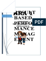 Result Based Perfor Mance Manag Ement: Content Knowledge and Pedagogy