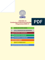 Schedule of Continuing Professional Development Programmes:2020-21