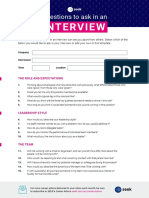 Interview Questions Template To Ask From Seek