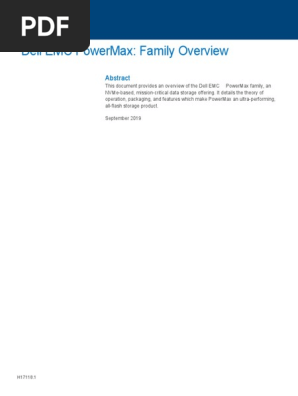 H Dell Emc Powermax Family Overview Pdf Flash Memory Computer Data Storage