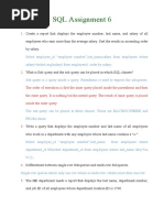 SQL Assignment 6