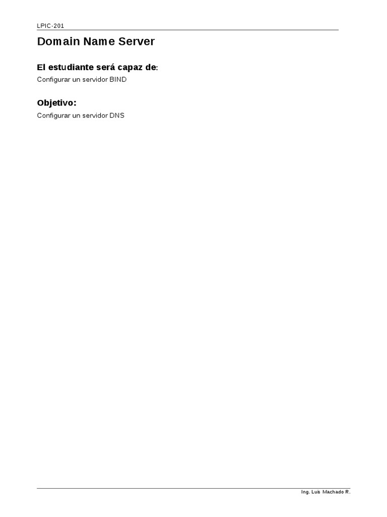 Configuración de Servidor DNS BIND | PDF | Domain Name System ...