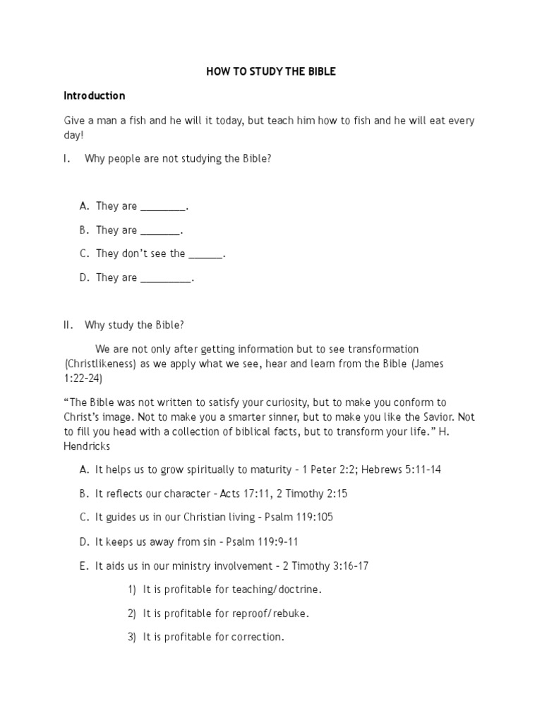 How To Study The Bible | PDF | Eternal Life (Christianity) | Bible