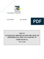 Automatic Program For The Test of Differential Relays Ansi-Iec 87 User Manual Ver. 5.3.0
