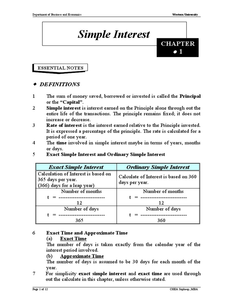 Chapter 1, Business Math | PDF | Deposit Account | Interest