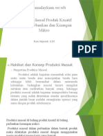 Assalamualaykum - WR.WB Produksi Massal Produk Kreatif Bidang Perbankan Dan Kuangan Mikro