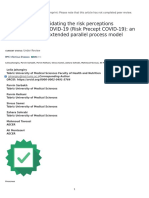 Developing and Validating The Risk Perceptions Que