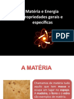 Propriedades Gerais e Específicas Da Matéria, Partindo Do Conceito de Matéria