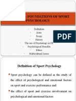 Chapter 5: Foundations of Sport Psychology