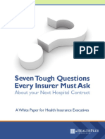 Seven Tough Questions Every Insurer Must Ask: About Your Next Hospital Contract