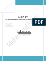 Acca P7: Ias Summary and Audit Work With Exam Technique