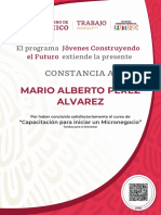 Mario Alberto Perez Alvarez: Constancia A