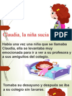 La niña sucia Claudia y la importancia del aseo personal